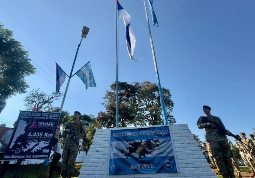 Iguazú conmemoró el Día de los Veteranos de Malvinas con un acto comunitario
